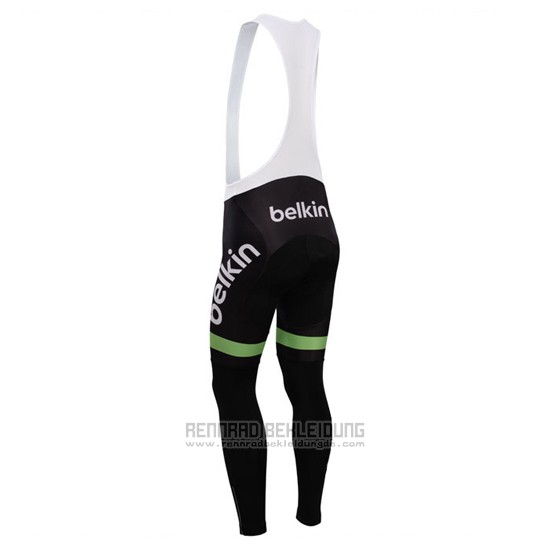 2014 Fahrradbekleidung Belkin Grun und Shwarz Trikot Langarm und Tragerhose - zum Schließen ins Bild klicken